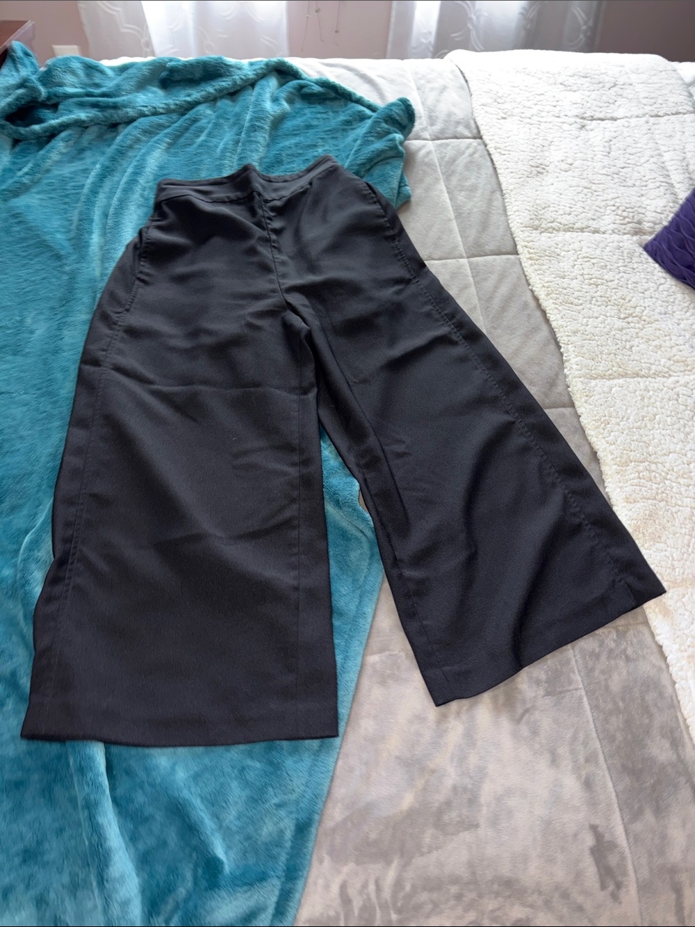 Wide Leg Black Pants Madewell pants XS high rise